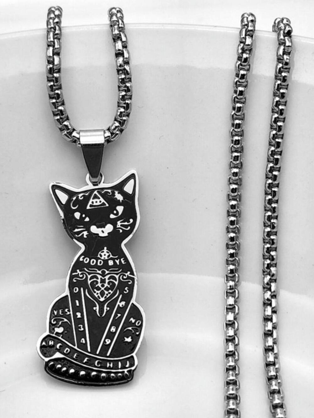 Feline Goth Kitty Cat Necklace